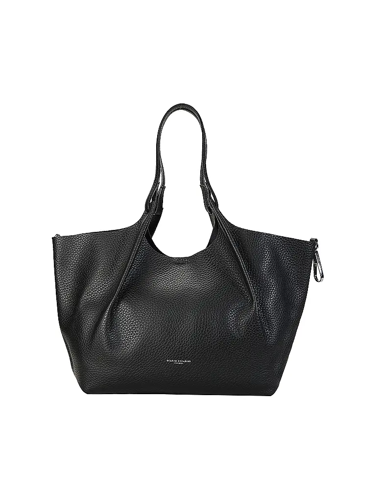 GIANNI CHIARINI | Borsa in pelle - Hobo Bag DUA | Nero