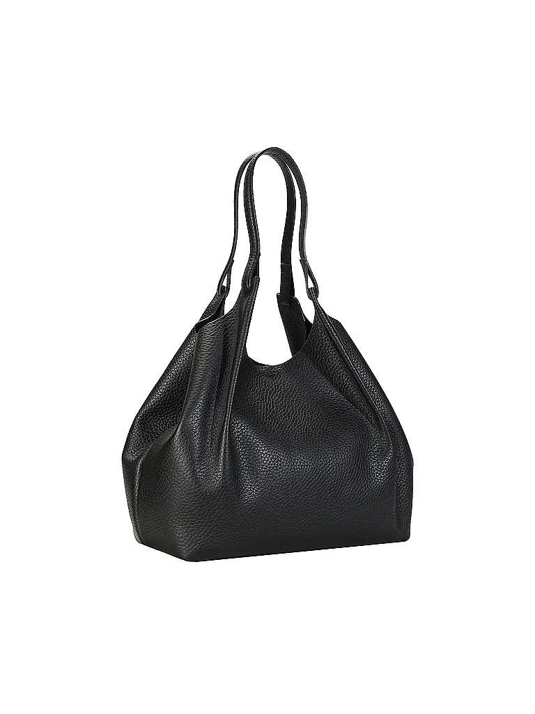 GIANNI CHIARINI | Borsa in pelle - Hobo Bag DUA | Nero