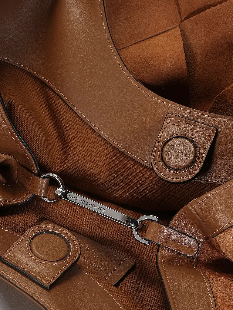 GIANNI CHIARINI | Borsa in pelle - Hobo Bag DUA | Cammello
