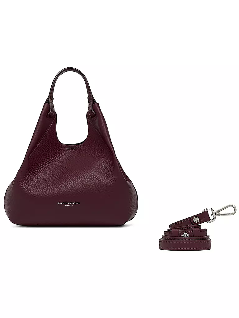 GIANNI CHIARINI | Borsa in pelle - Hobo Bag DUA | Rosso scuro