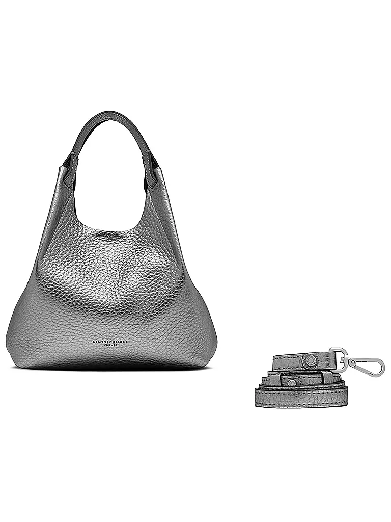 GIANNI CHIARINI | Borsa in pelle - Hobo Bag DUA | Argento