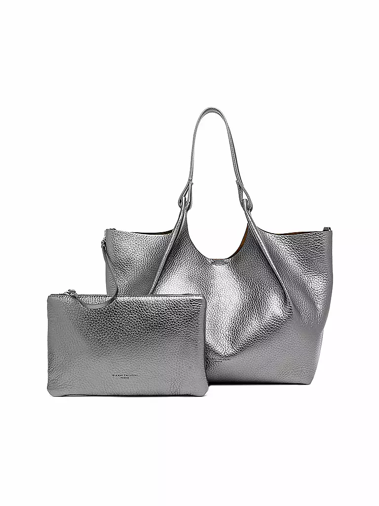 GIANNI CHIARINI | Borsa in pelle - Hobo Bag DUA | Argento