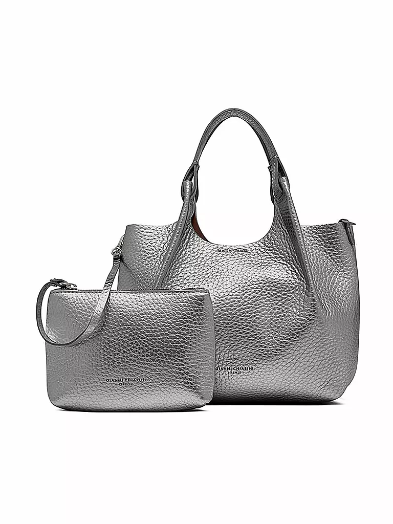 GIANNI CHIARINI | Borsa in pelle - Hobo Bag DUA | Argento