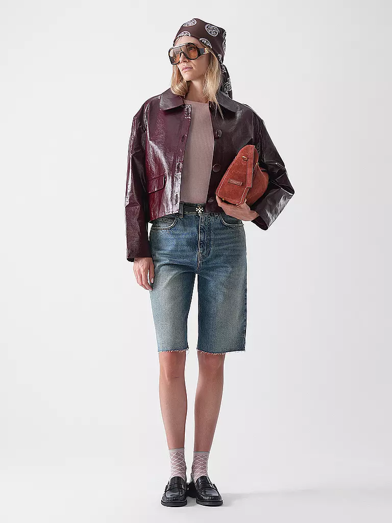 GIANNI CHIARINI | Borsa in pelle - Hobobag PENELOPE | Rosso scuro
