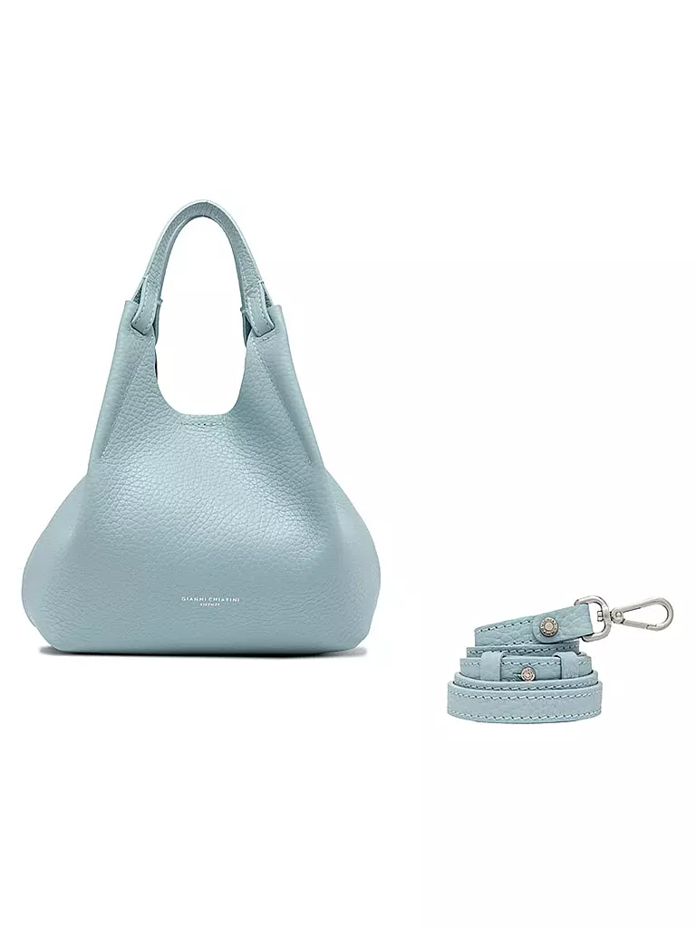 GIANNI CHIARINI | Ledertasche - Hobo Bag DUA  | Blu chiaro