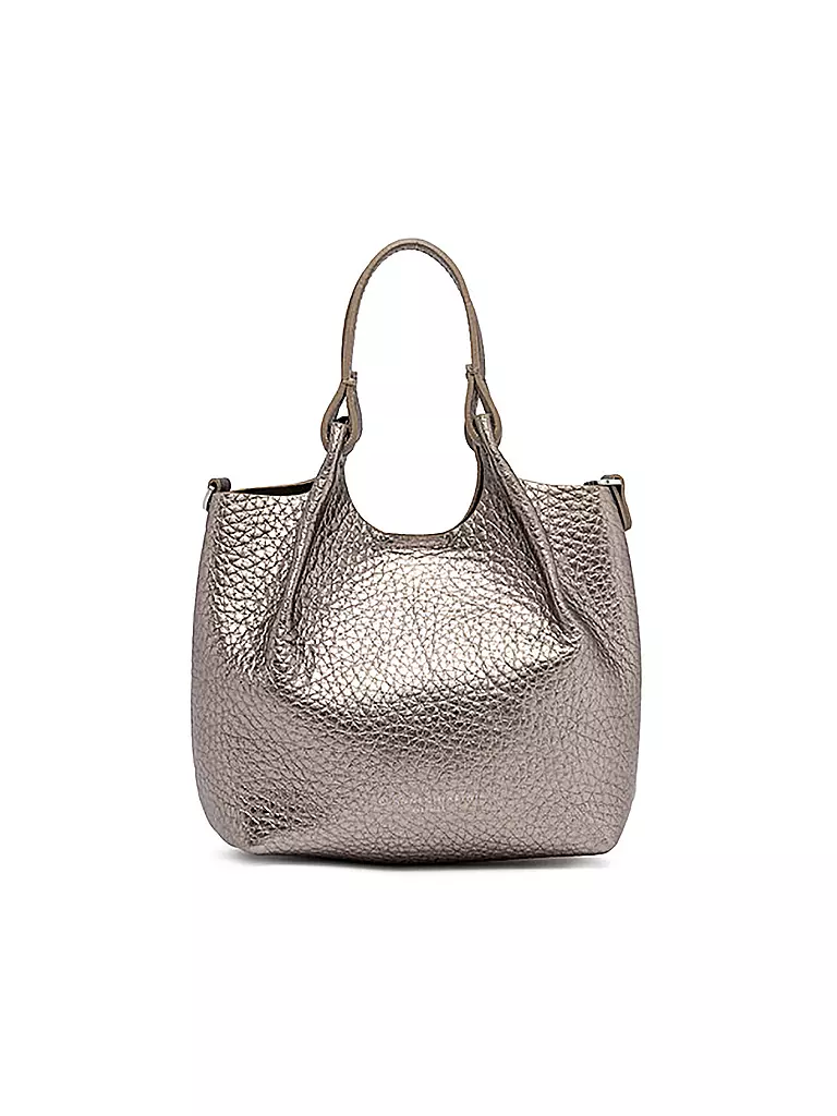 GIANNI CHIARINI | Ledertasche - Hobo Bag DUA Small | Argento