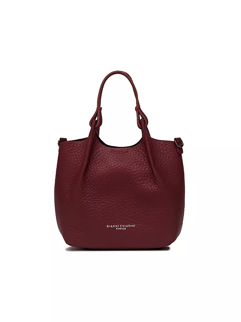 GIANNI CHIARINI | Ledertasche - Hobo Bag DUA Small | Rosso scuro