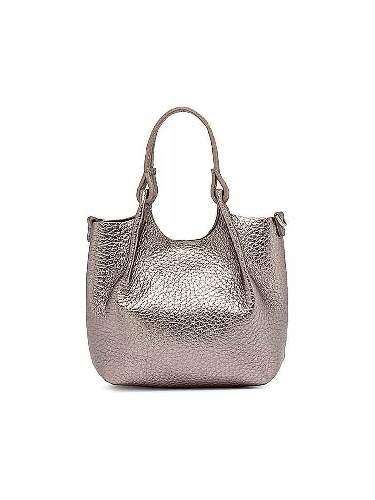 GIANNI CHIARINI | Ledertasche - Hobo Bag DUA Small | Argento