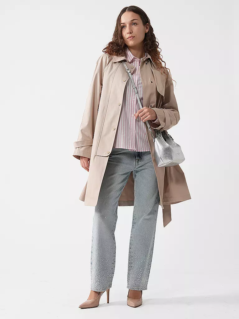 GIANNI CHIARINI | Ledertasche - Hobo Bag DUA Small | Argento