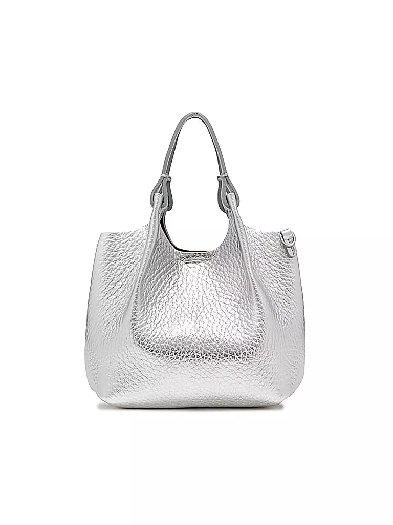 GIANNI CHIARINI | Ledertasche - Hobo Bag DUA Small | Argento