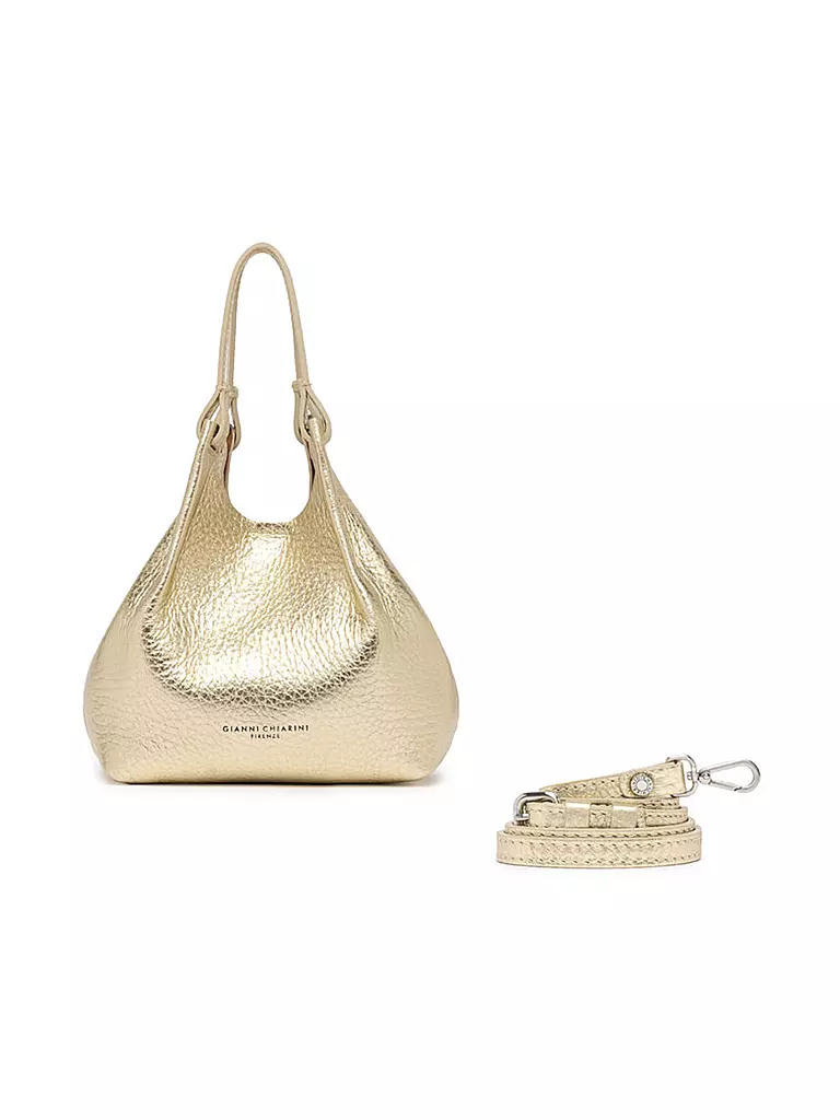 GIANNI CHIARINI | Ledertasche - Hobo Bag DUA Small | Oro