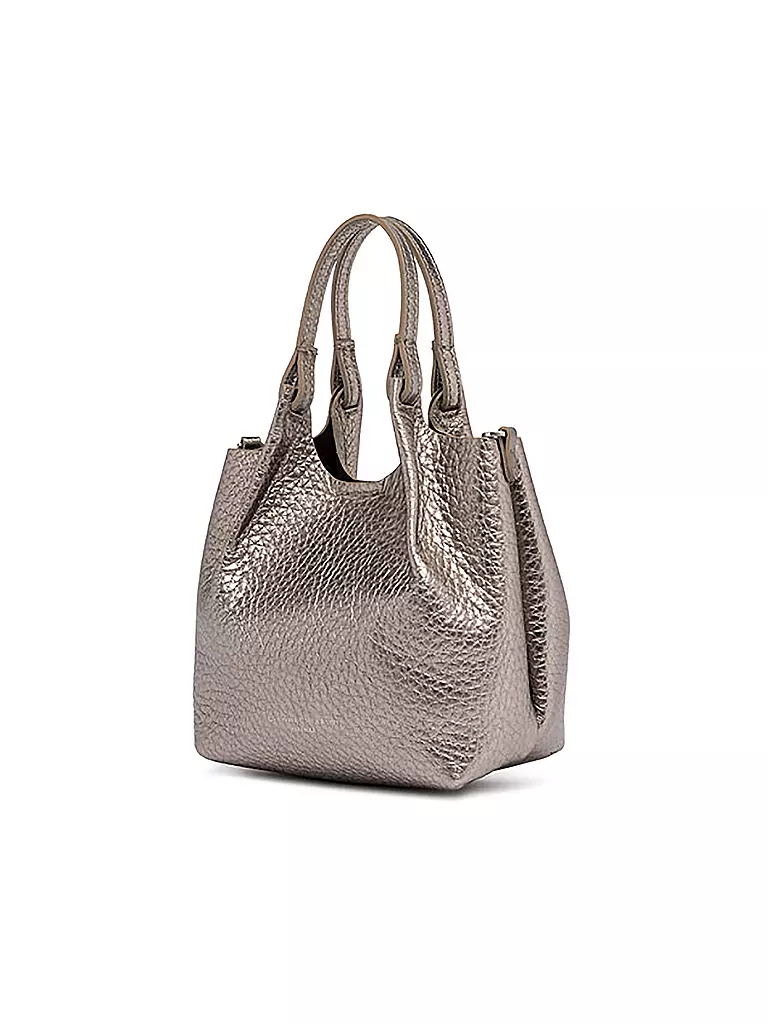 GIANNI CHIARINI | Ledertasche - Hobo Bag DUA Small | Argento