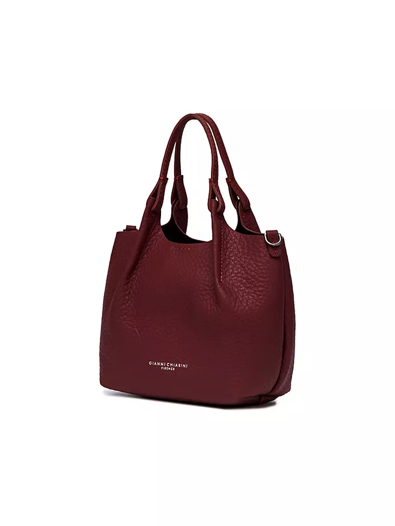 GIANNI CHIARINI | Ledertasche - Hobo Bag DUA Small | Rosso scuro