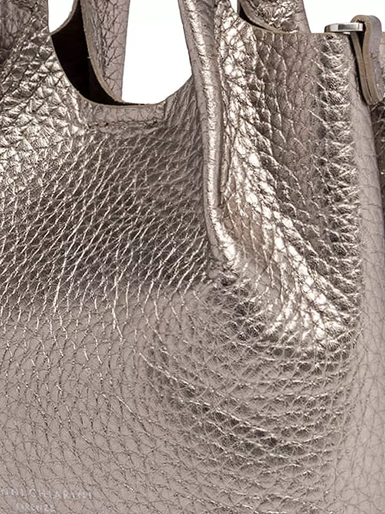 GIANNI CHIARINI | Ledertasche - Hobo Bag DUA Small | Argento