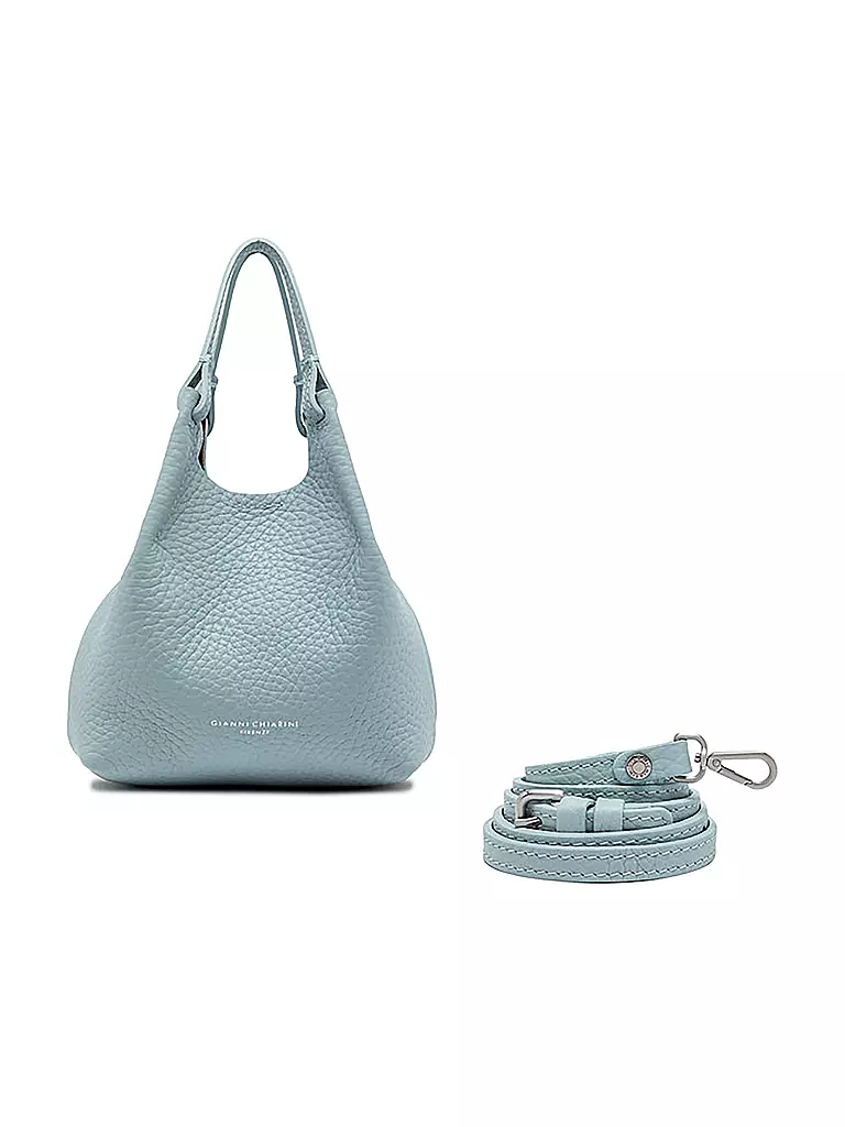 GIANNI CHIARINI | Ledertasche - Hobo Bag DUA Small | Blu chiaro