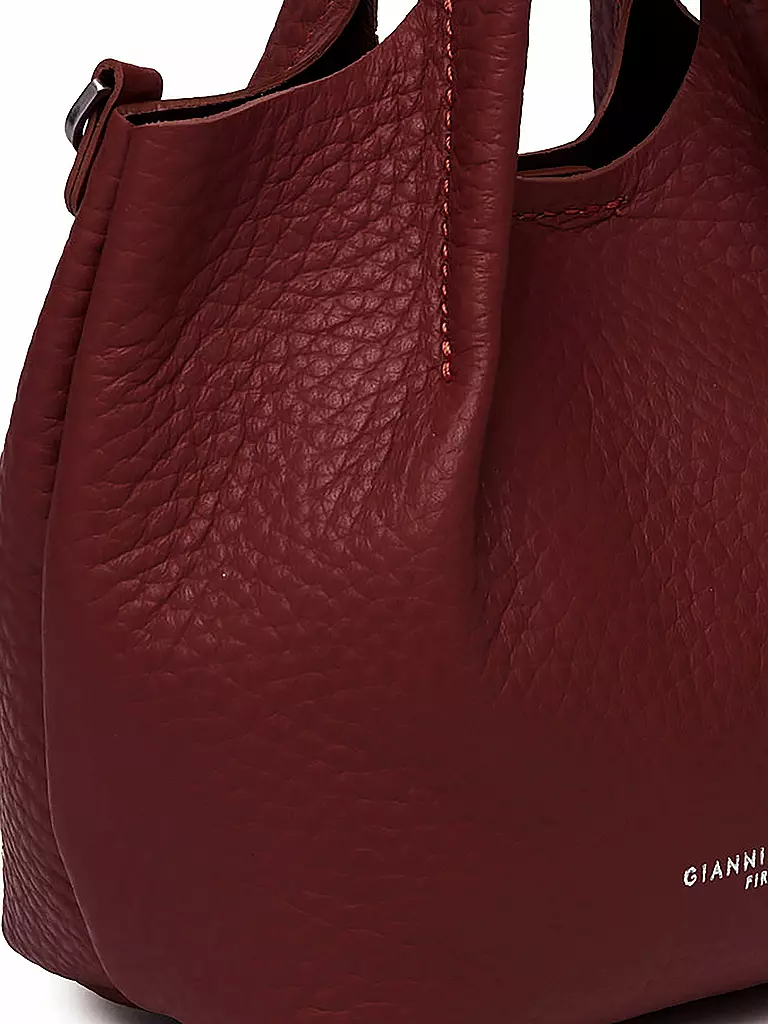 GIANNI CHIARINI | Ledertasche - Hobo Bag DUA Small | Rosso scuro