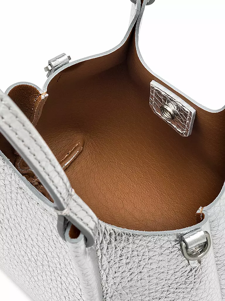 GIANNI CHIARINI | Ledertasche - Hobo Bag DUA Small | Argento