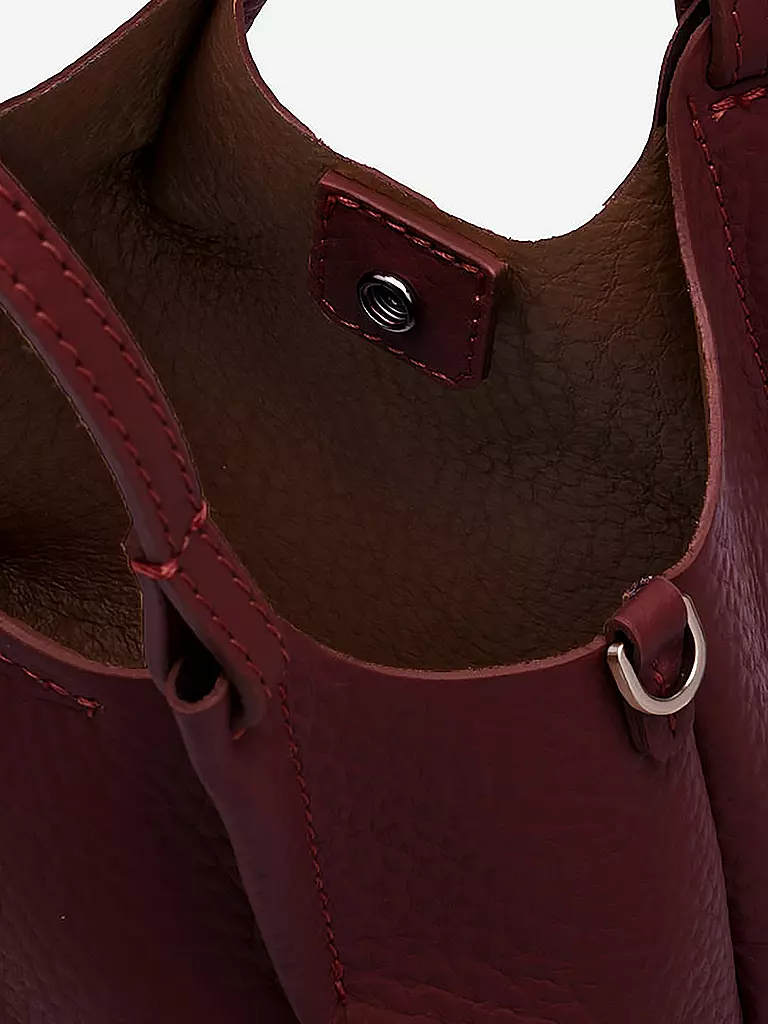 GIANNI CHIARINI | Ledertasche - Hobo Bag DUA Small | Rosso scuro