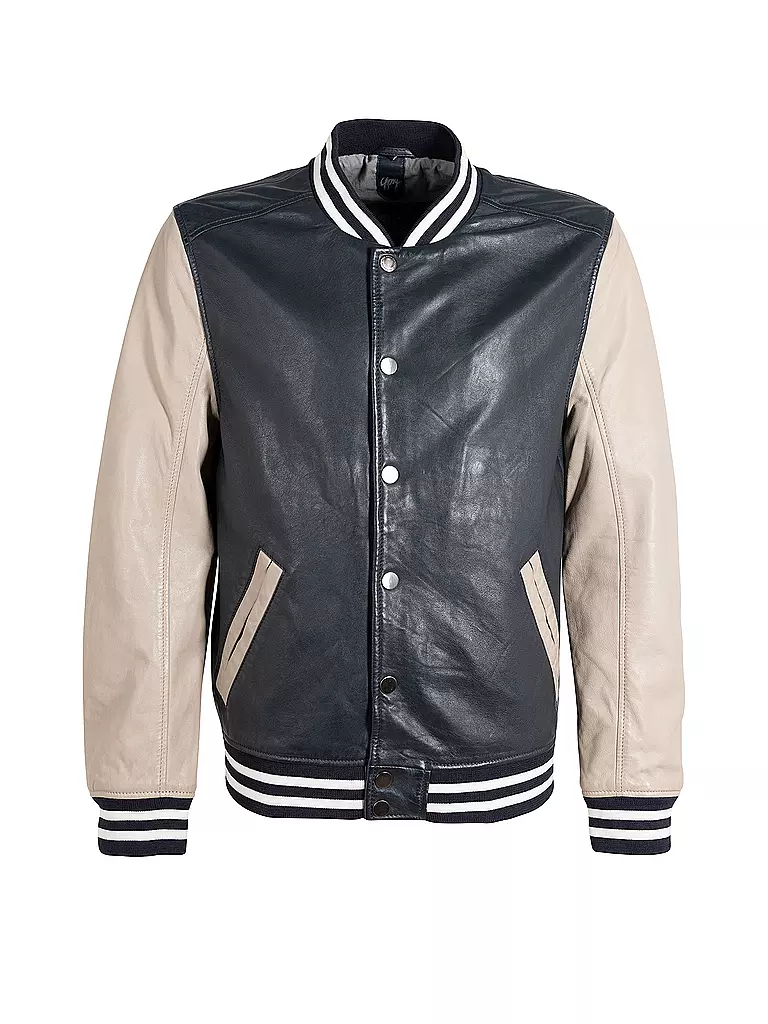 GIPSY BY MAURITIUS | Lederjacke GMBLUNO2 | Blu scuro