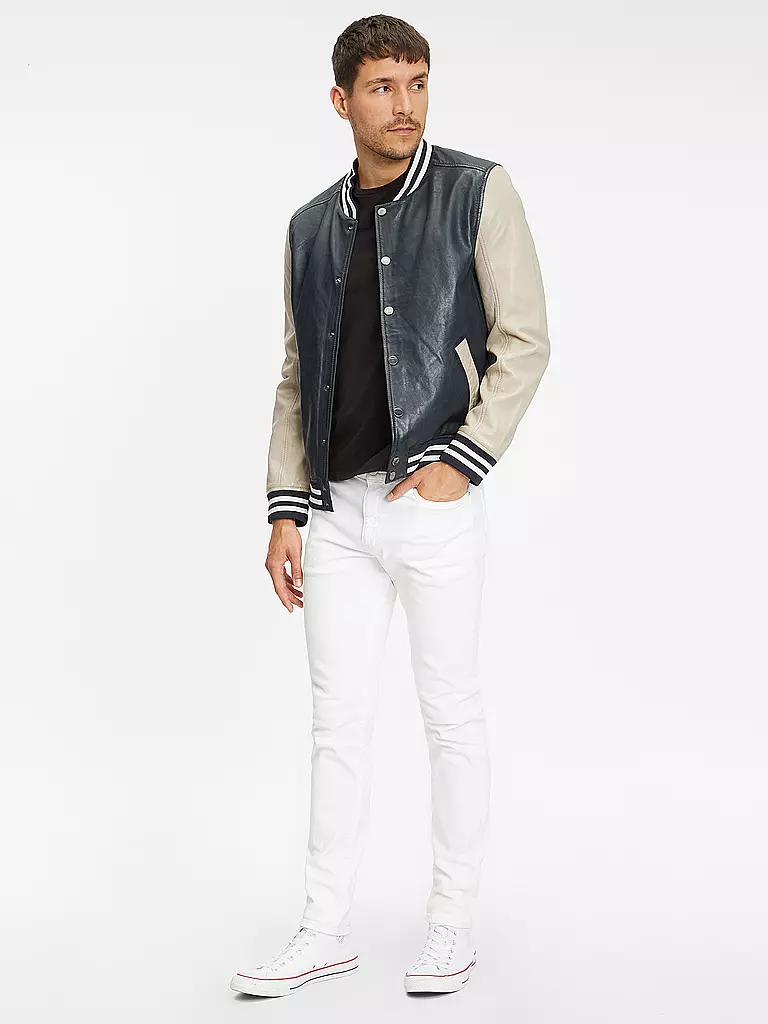 GIPSY BY MAURITIUS | Lederjacke GMBLUNO2 | Blu scuro