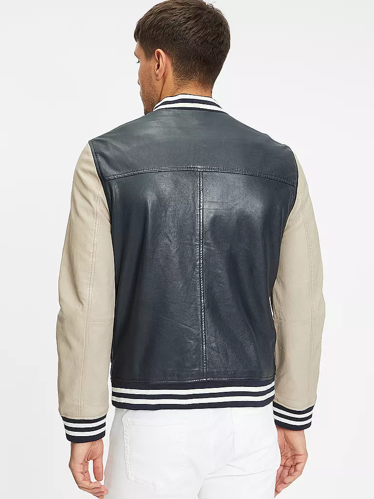 GIPSY BY MAURITIUS | Lederjacke GMBLUNO2 | Blu scuro