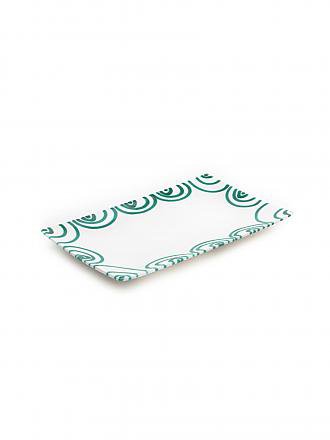 GMUNDNER KERAMIK | Piatto rettangolare "Verde Fiammato" 36x15cm
