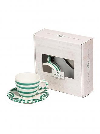 GMUNDNER KERAMIK | Tazza e piattino - Espresso for you Gourmet - 2 pz. "Verde Fiammato"