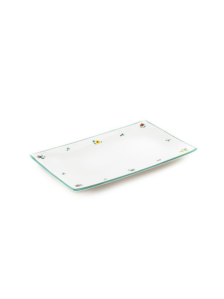 Piatto rettangolare Streublumen 36x15cm multicolore
