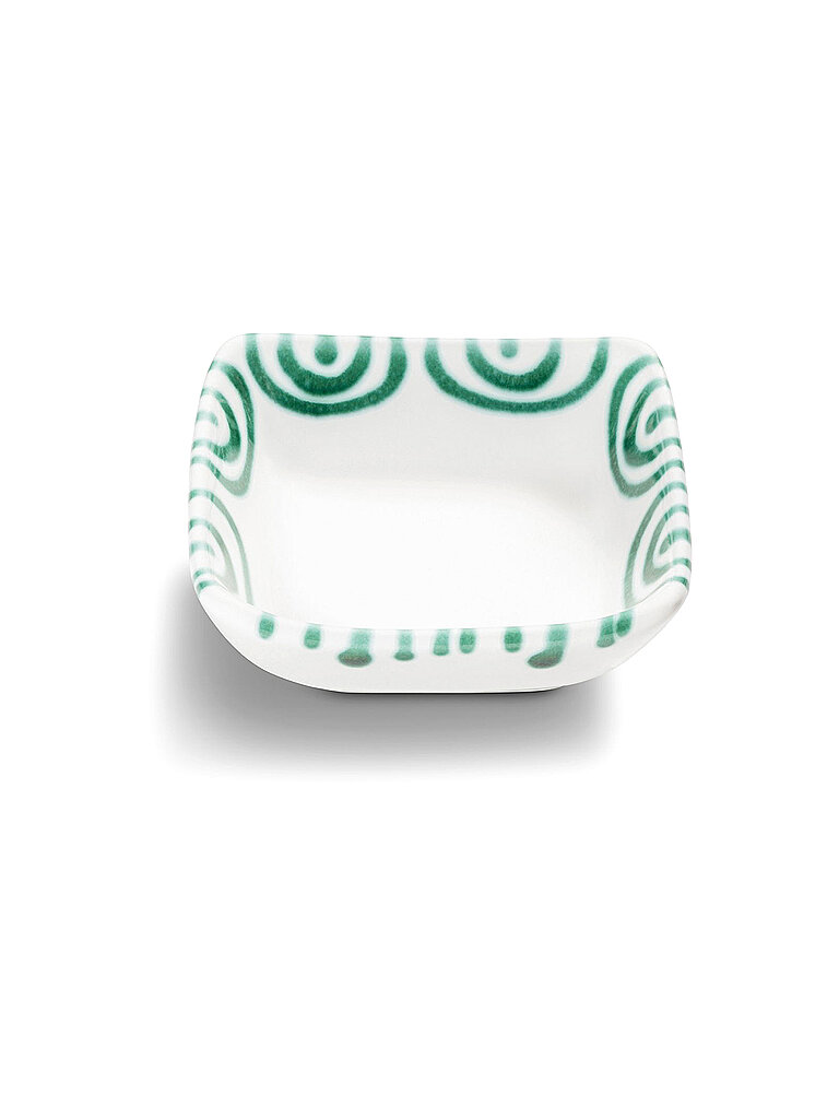 Schälchen quadrato Verde Fiammato 9x9cm verde