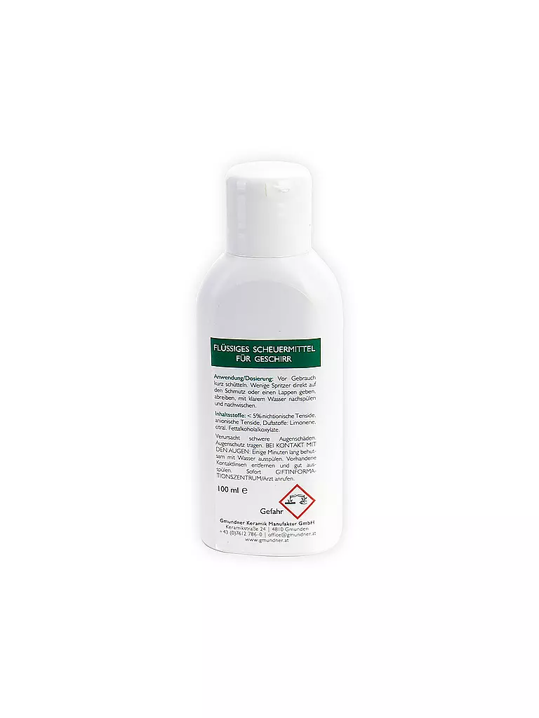 GMUNDNER KERAMIK | Detergente per stoviglie 100ml | Bianco