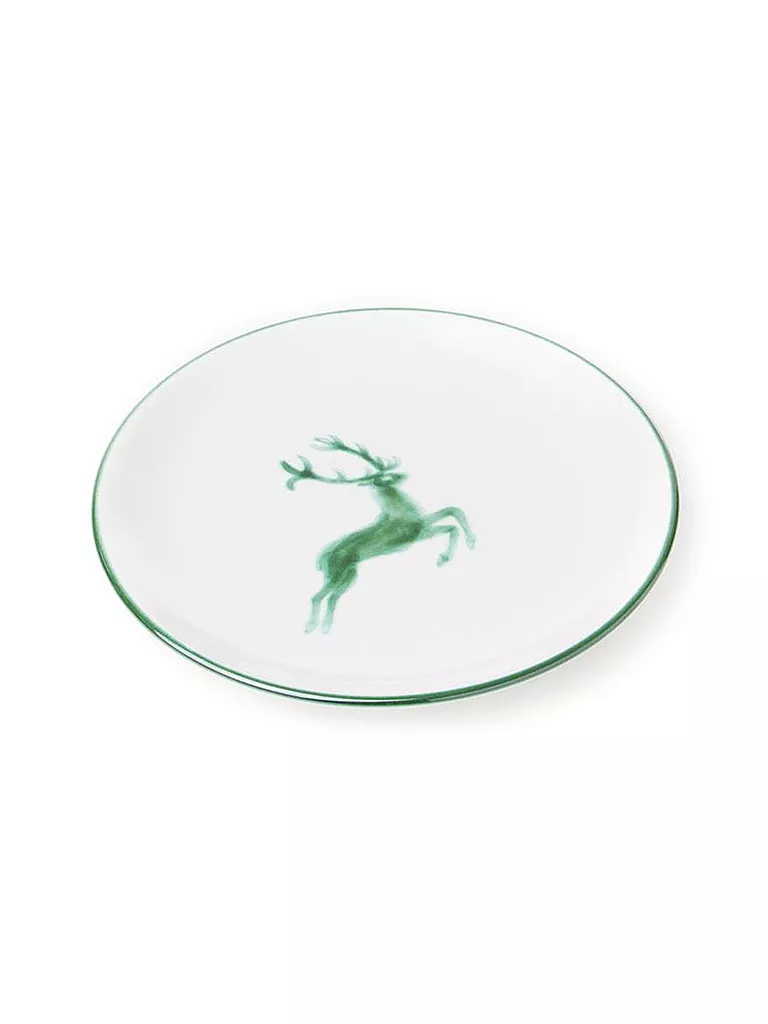 GMUNDNER KERAMIK | Piatto da dessert Cup "Cervo Verde" 20 cm | Verde