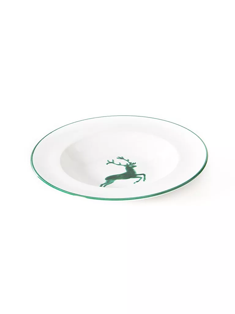 GMUNDNER KERAMIK | Piatto fondo Gourmet "Cervo Verde" 24cm | Verde