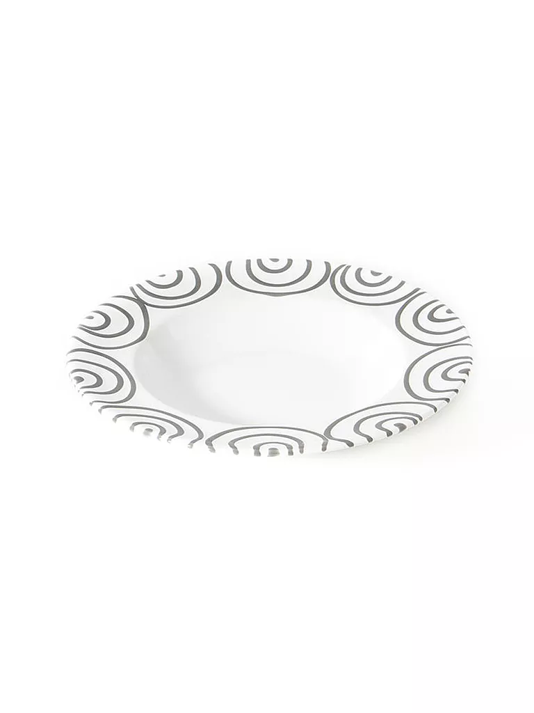 GMUNDNER KERAMIK | Piatto fondo Gourmet "Grigio Fiammato" 24 cm | Grigio