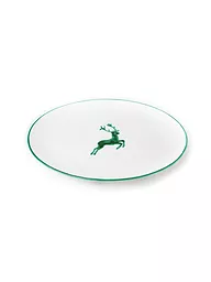 GMUNDNER KERAMIK | Piatto ovale "Cervo verde" 33x26 cm | Verde