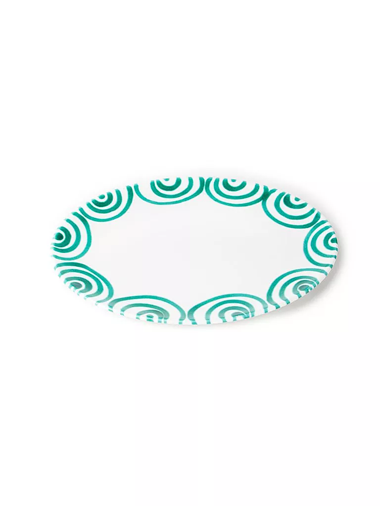 GMUNDNER KERAMIK | Piatto ovale "Verde Fiammato" 28x21cm | Verde
