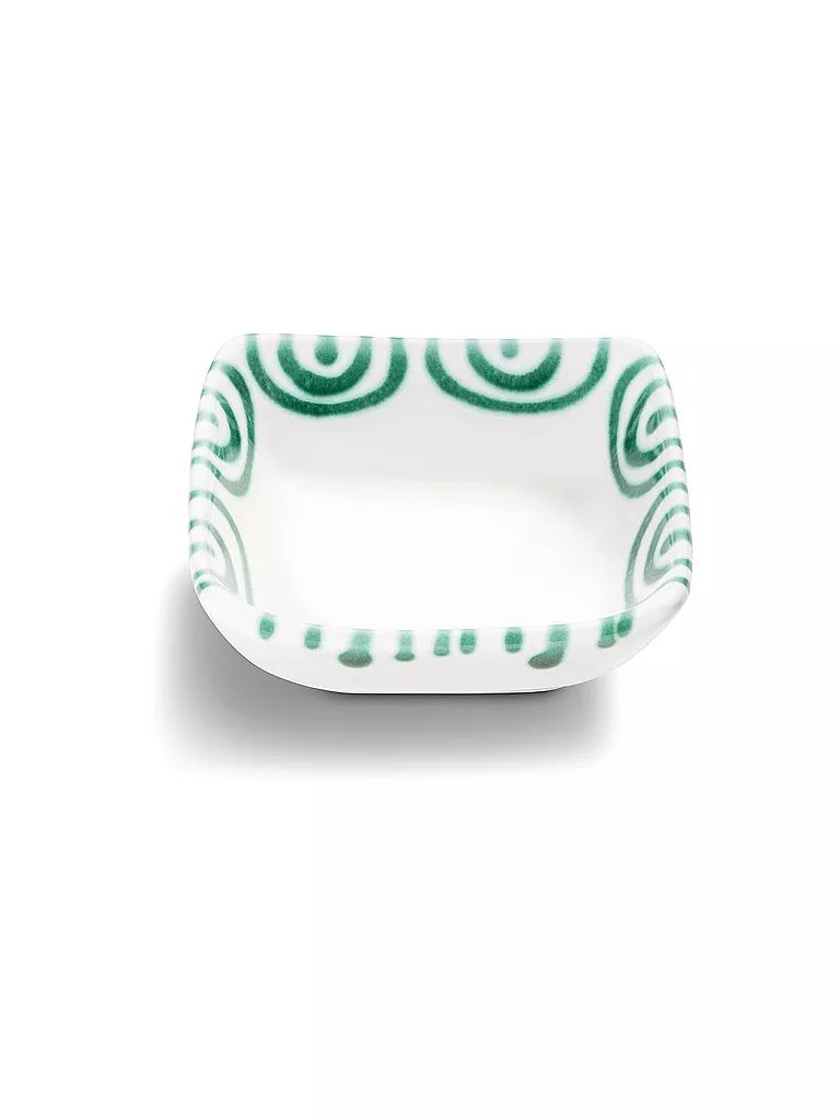 GMUNDNER KERAMIK | Schälchen quadrato "Verde Fiammato" 9x9cm | Verde
