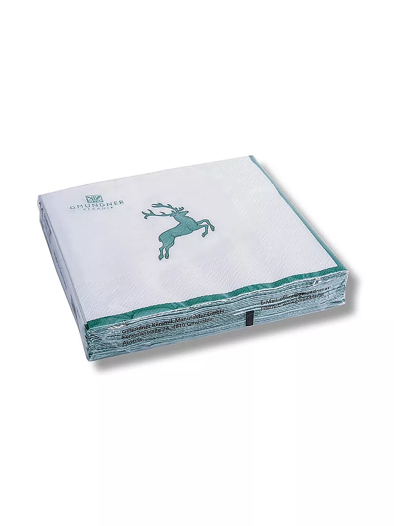 GMUNDNER KERAMIK | Tovaglioli di carta "Cervo verde" 33x33 cm | Verde