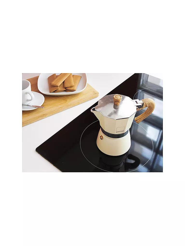 GNALI & ZANI | Espressokocher Venezia 6 Tassen Creme | Crema