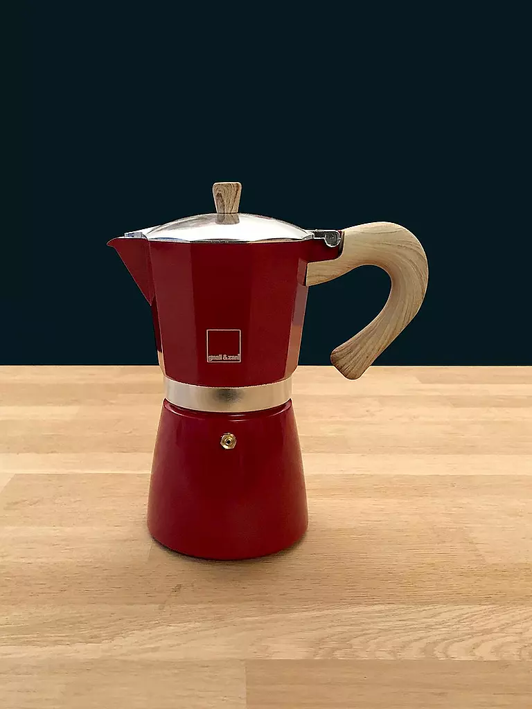 GNALI & ZANI | Espressokocher Venezia 6 Tassen Rot | Rosso