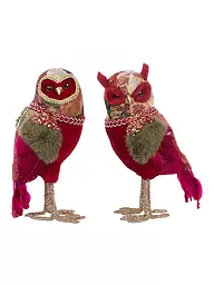 GOODWILL | Dekofigur Banquet Eulen 27cm red/pink/green | Rosso