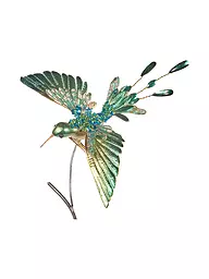 GOODWILL | Dekofigur Colibrì su clip 20cm verde/oro | Petrolio