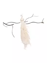 GOODWILL | Dekofigur Leaf Peacock su clip 41cm bianco | Bianco