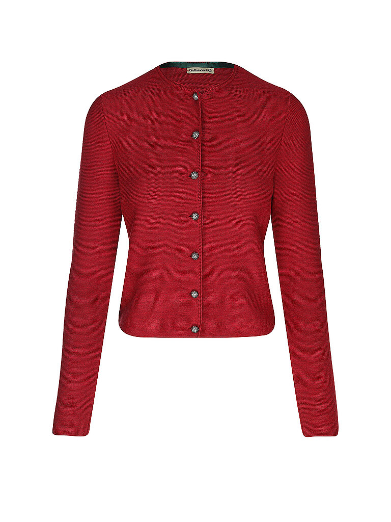 Cardigan tradizionale ALOISIA rosso scuro XL
