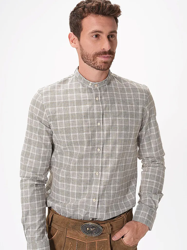 GOTTSEIDANK | Camicia tradizionale LENZ | Oliva
