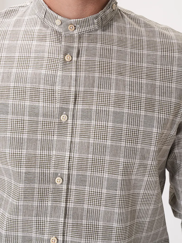 GOTTSEIDANK | Camicia tradizionale LENZ | Oliva