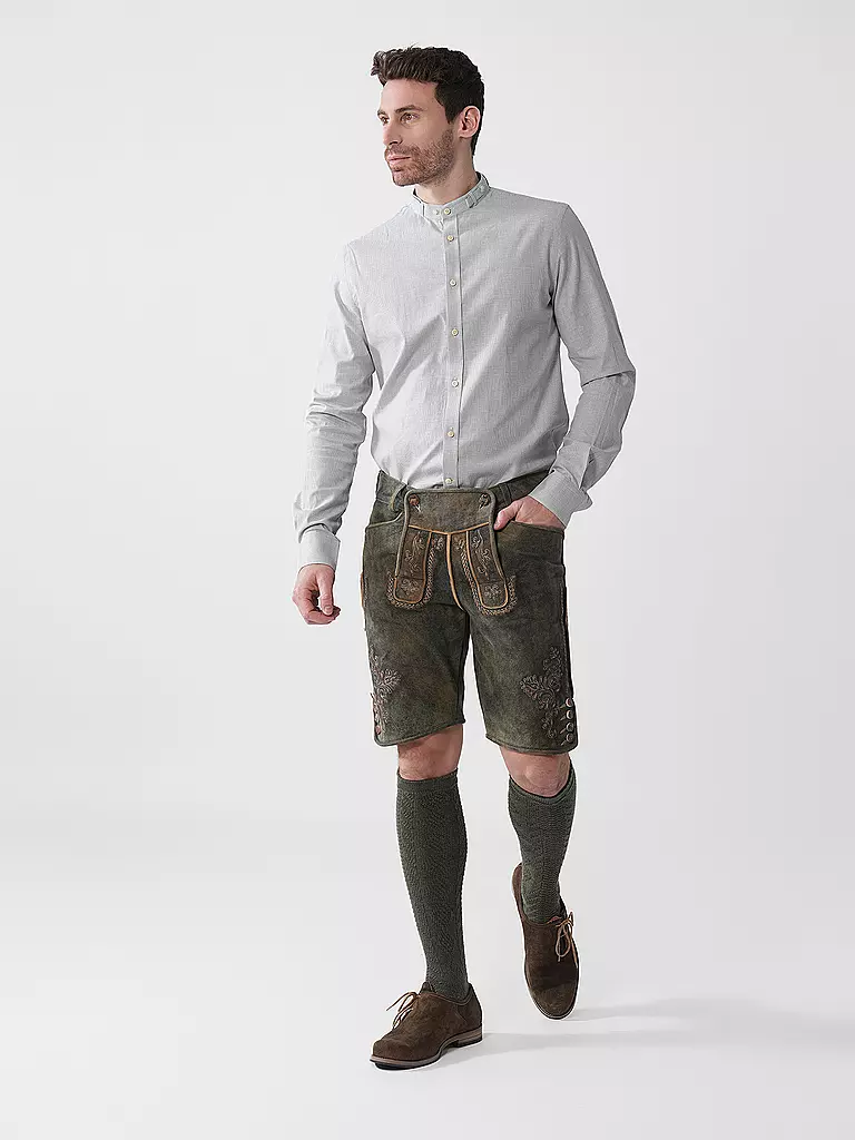 GOTTSEIDANK | Camicia tradizionale LENZ | Grigio chiaro