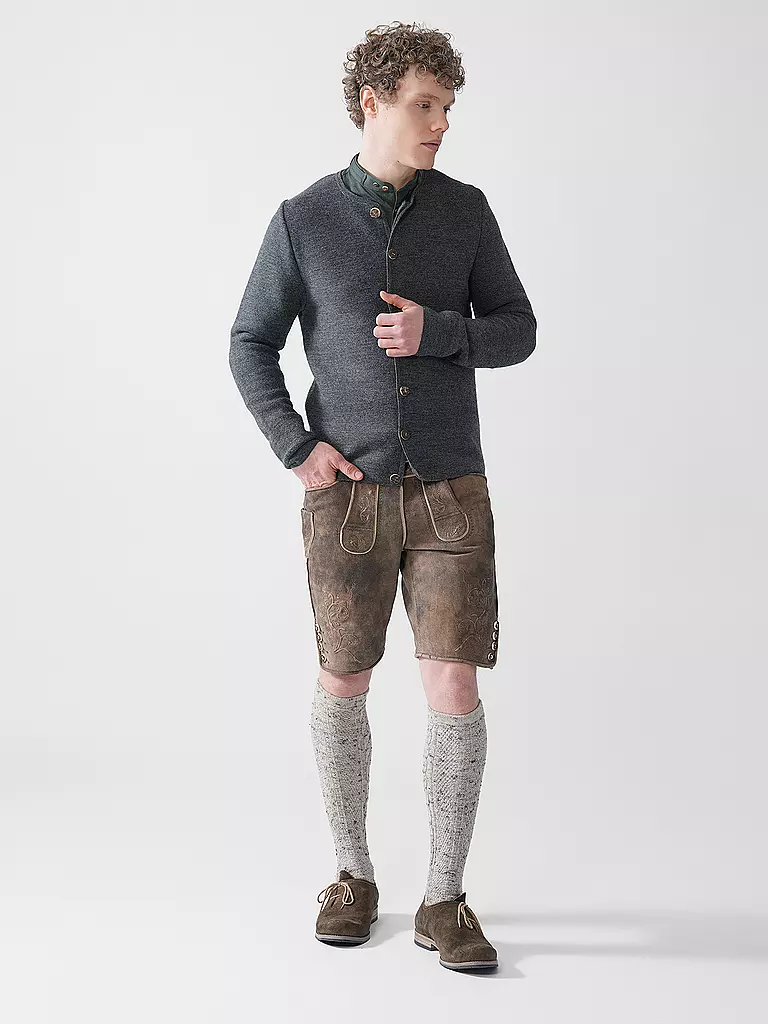 GOTTSEIDANK | Cardigan tradizionale ALOISIUS | Grigio