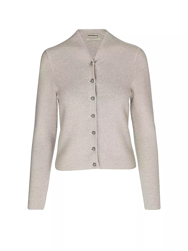 GOTTSEIDANK | Cardigan tradizionale ANNA slim fit | Crema