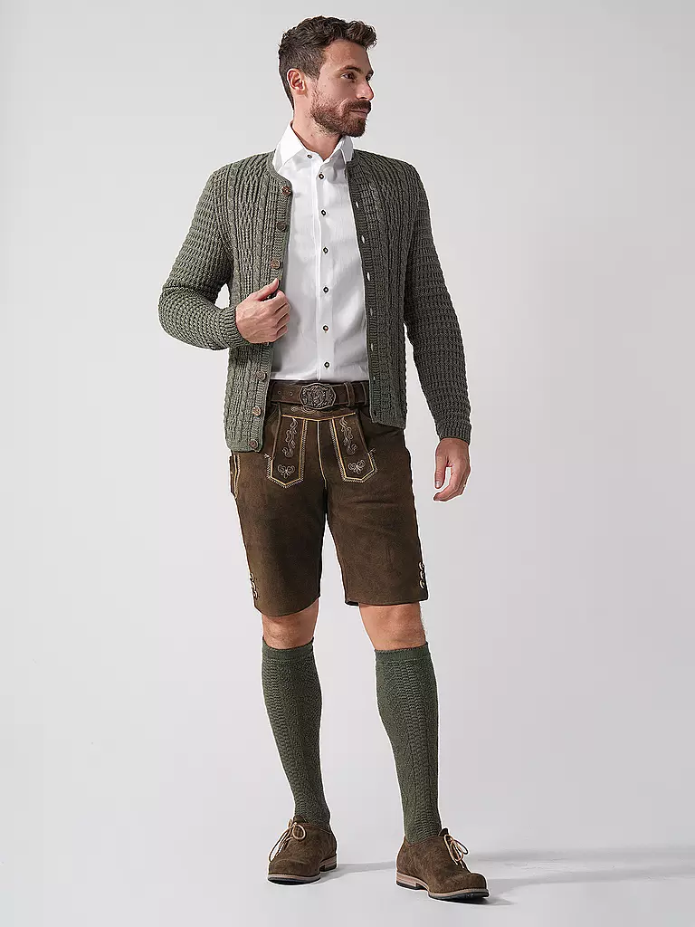 GOTTSEIDANK | Cardigan tradizionale ANTON | Oliva