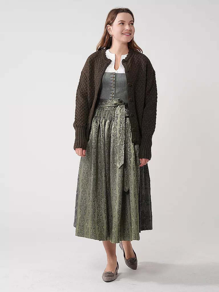 GOTTSEIDANK | Cardigan tradizionale PAULA | Oliva